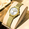 Vintage Fashion Square Quartz Watch With Rhinestones