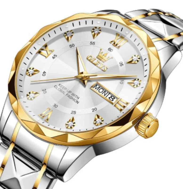 OLEVS Men's Luminous Waterproof Quartz Watch