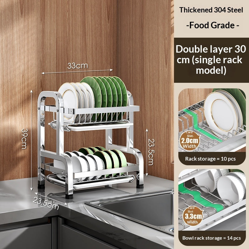 Kitchen Dish And Bowl Stainless Steel Rack