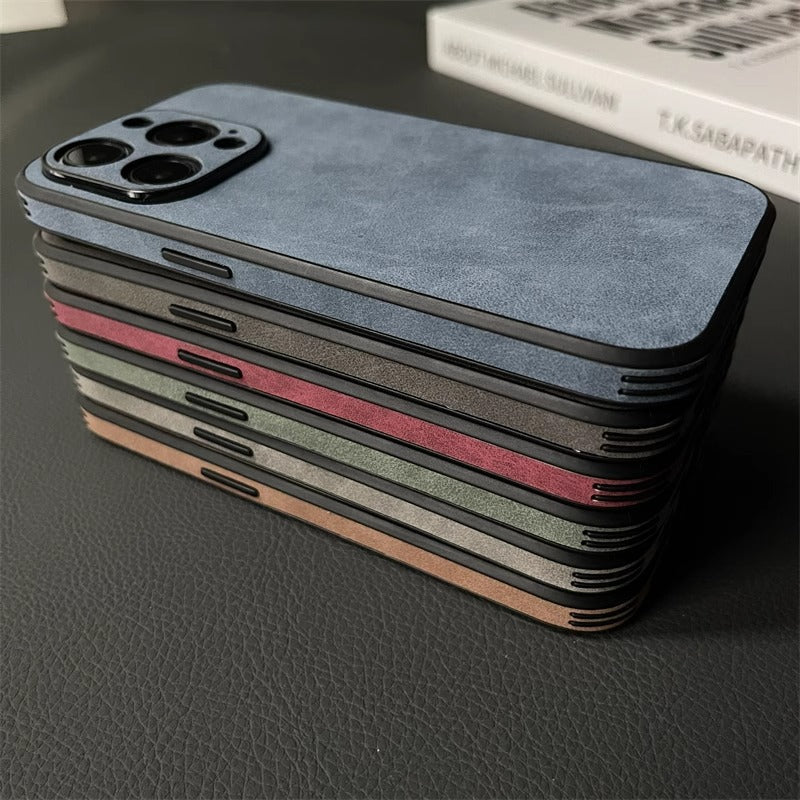 Full-edge Drop-resistant Protective Leather iPhone Case