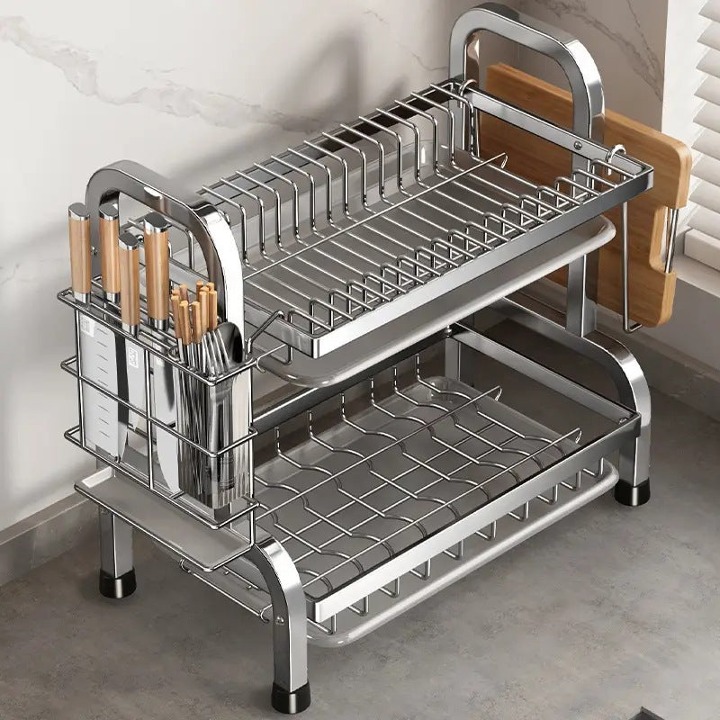 Kitchen Dish And Bowl Stainless Steel Rack