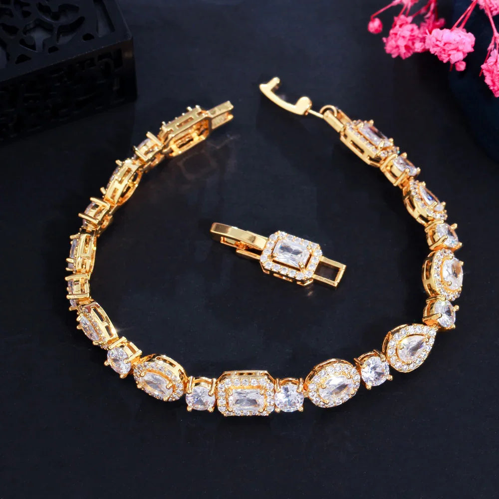 New Mingyuan Fashion Water Drop Zircon Bracelet