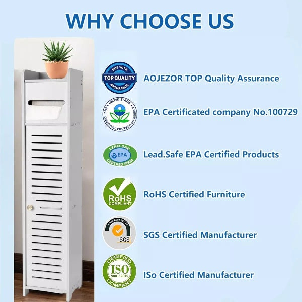 Bathroom Cabinets Tall Slim  Waterproof