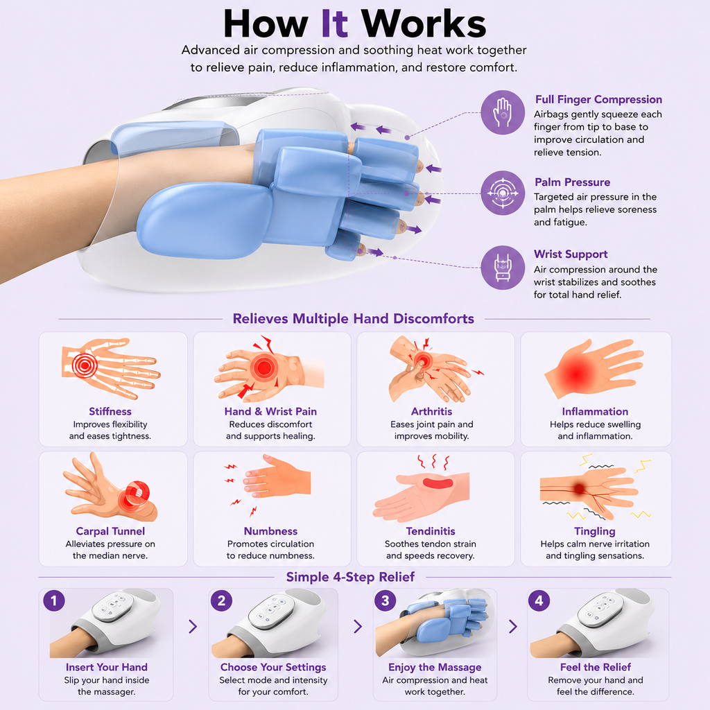 Foreverlily™ ComfortPulse Hand Massager