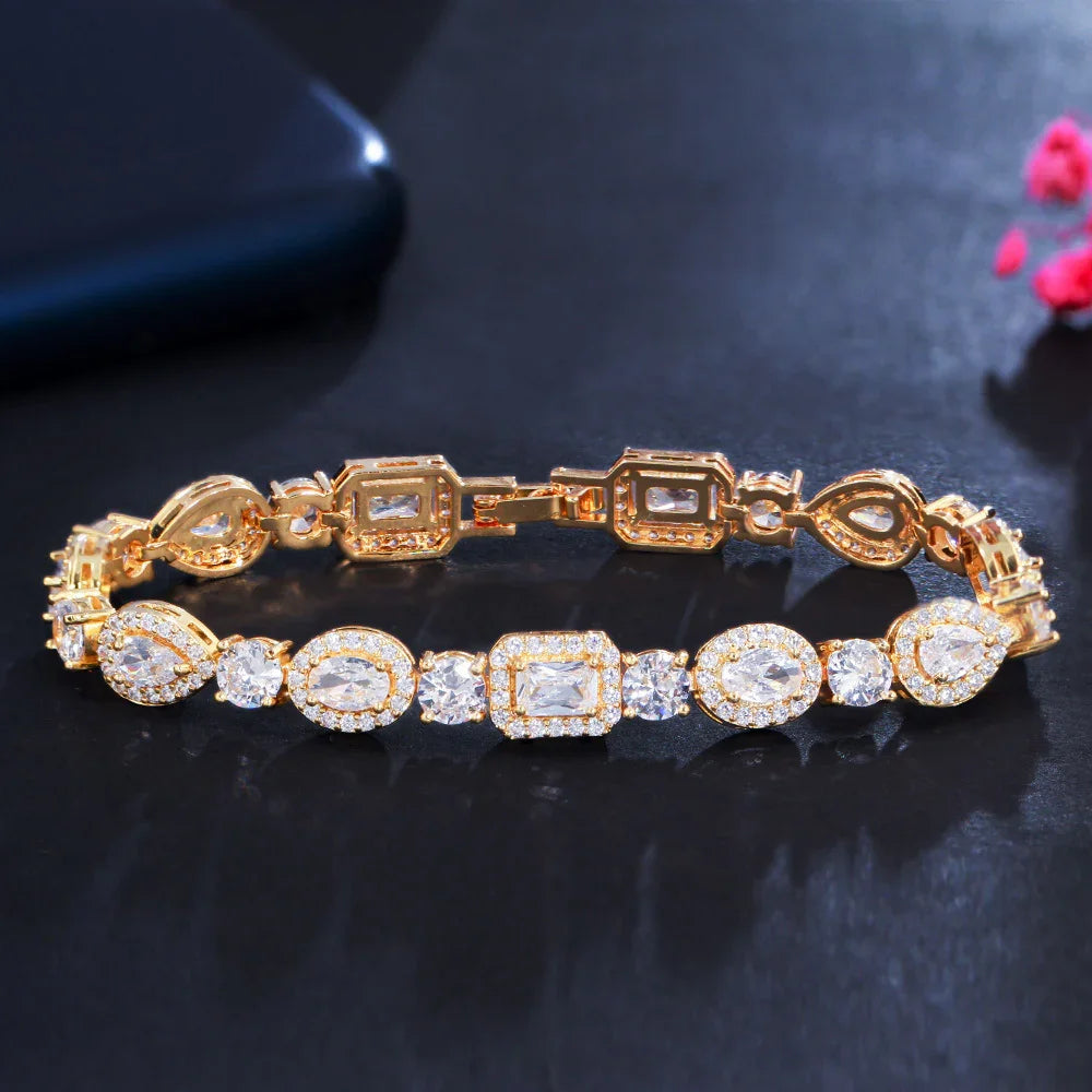 New Mingyuan Fashion Water Drop Zircon Bracelet