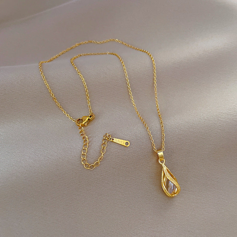 Rotating Water Drop Necklace For Women