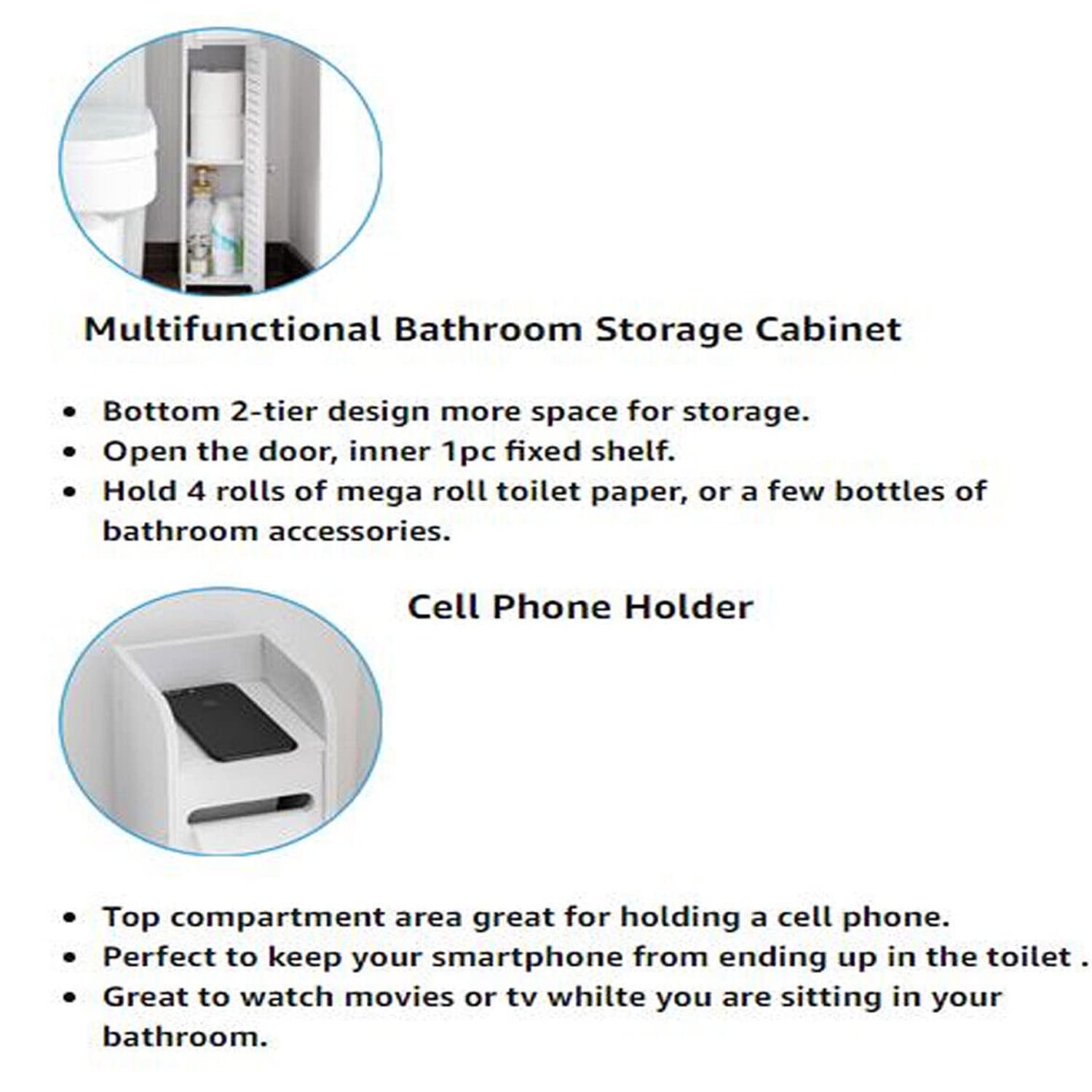 Bathroom Cabinets Tall Slim  Waterproof