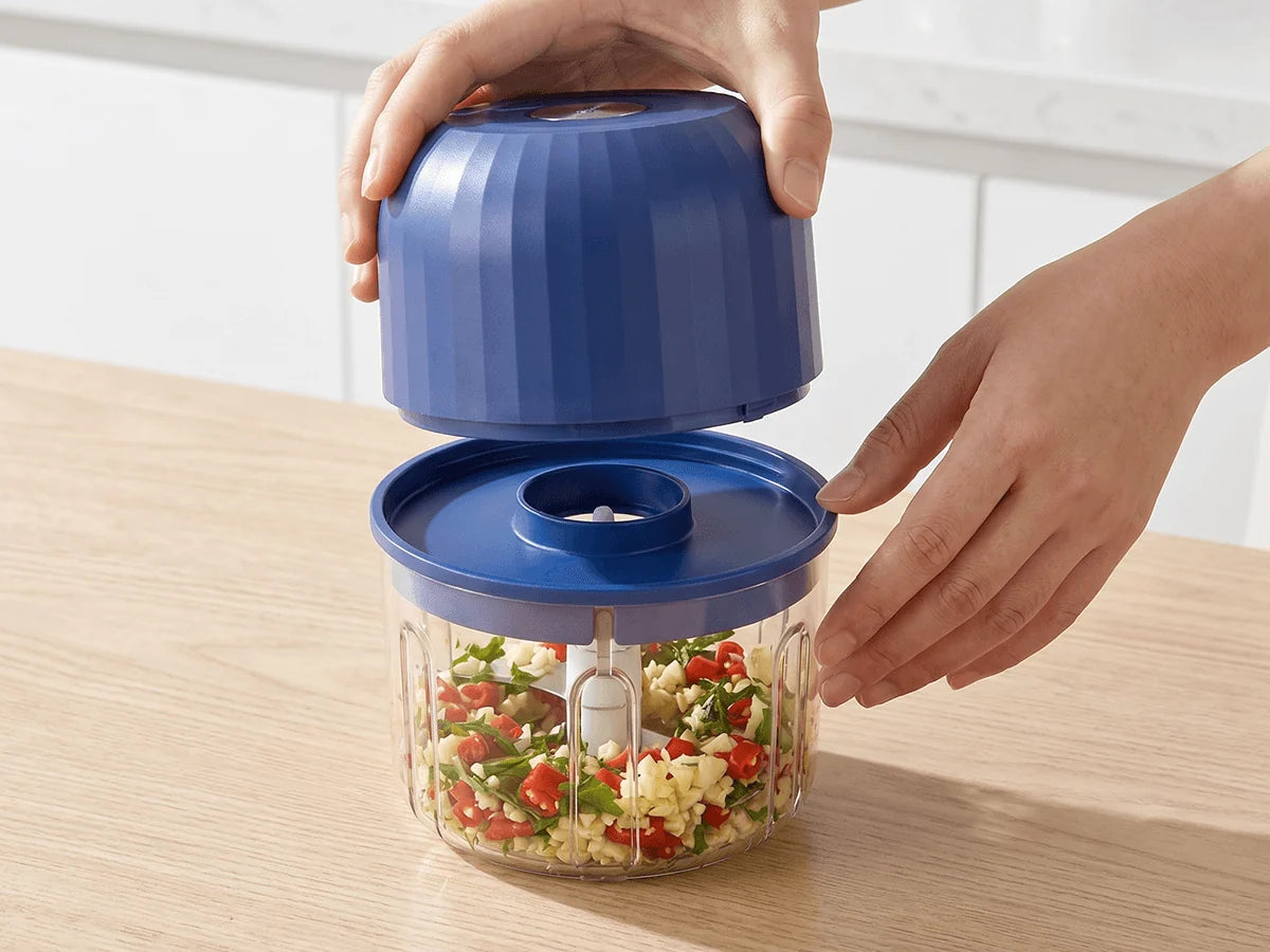 Electric Garlic & Vegetable Chopper – 260ml, USB Rechargeable