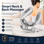 ComfortPulse™ 4-Head Electric Massager – Heat Therapy, 6 Modes & USB Rechargeable for Neck, Back & Shoulders