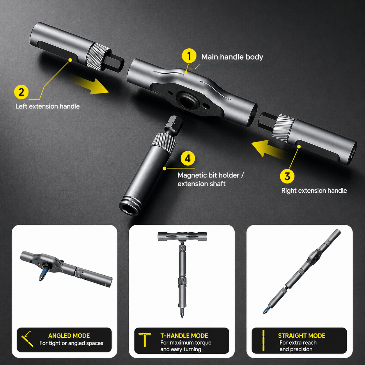 24-in-1 Multifunction Ratchet Screwdriver Set | Magnetic Bits & Mini Repair Kit