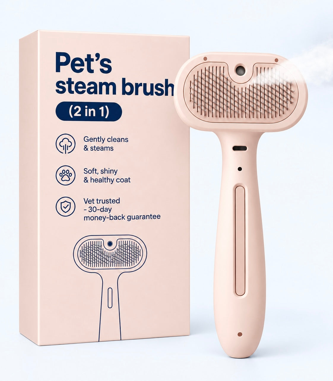 Pet Steam Brush(2 in 1)