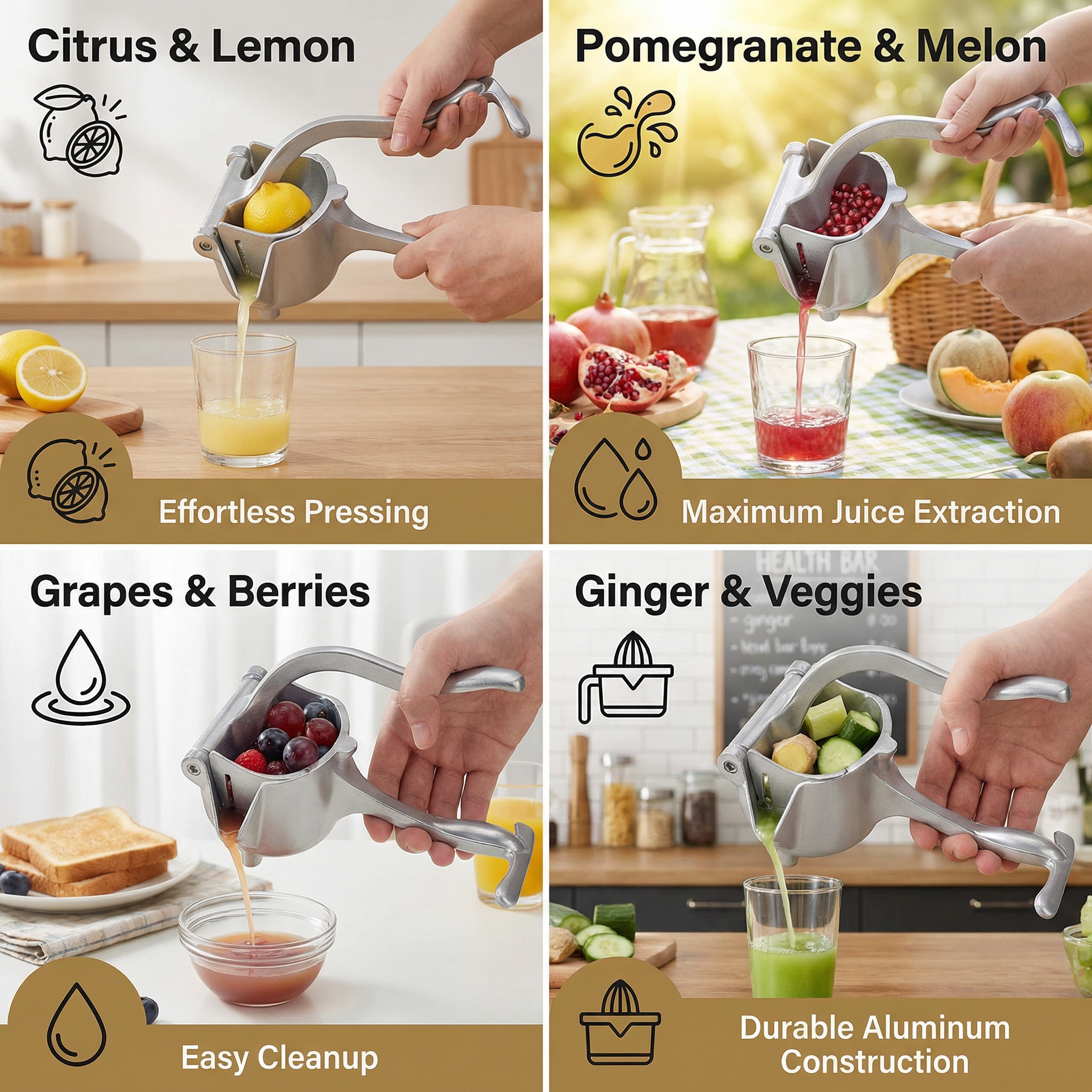 Manual Aluminum Alloy Juice Squeezer