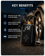 Portable Cordless Tire Inflator – 120W 150PSI Electric Air Pump