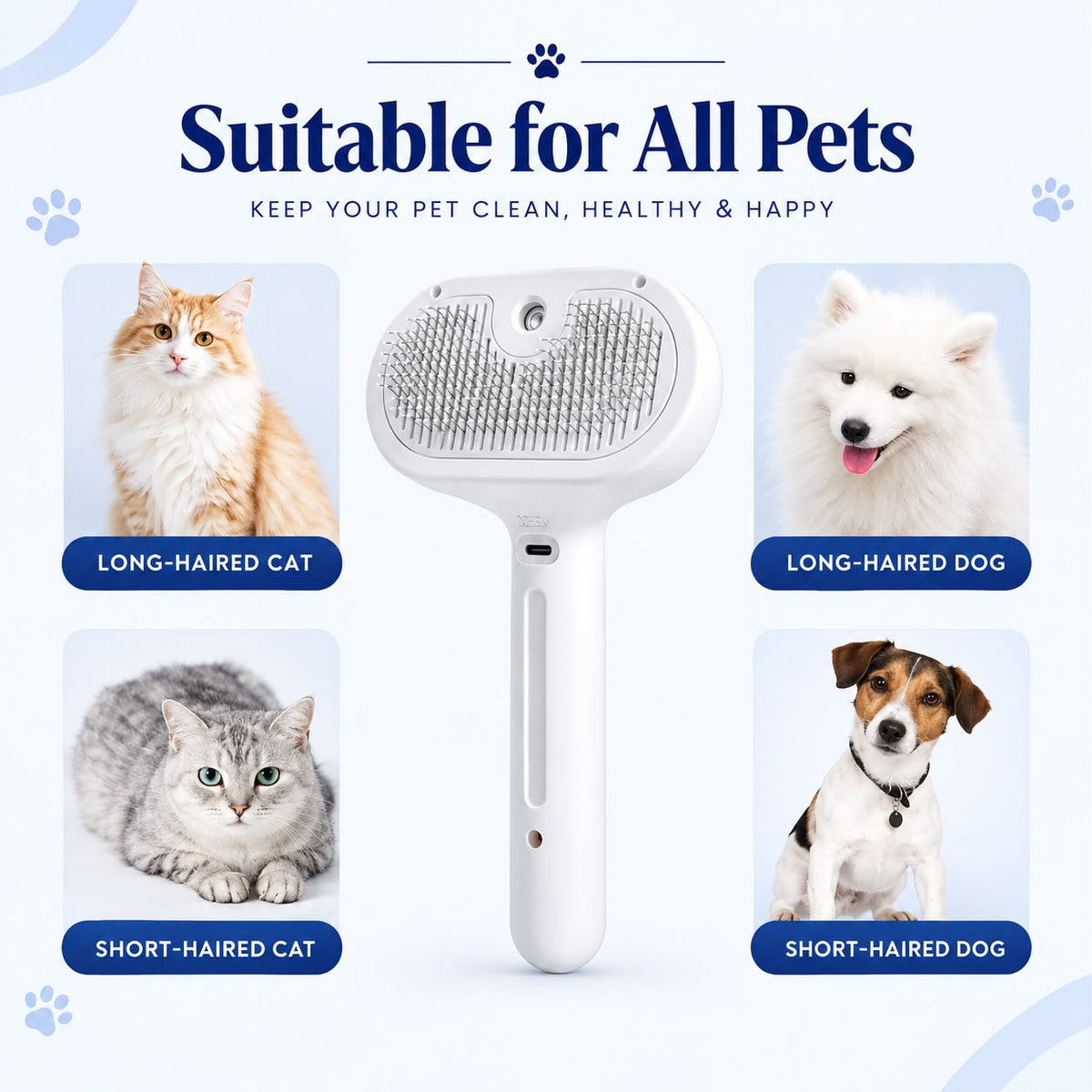 Pet Steam Brush(2 in 1)