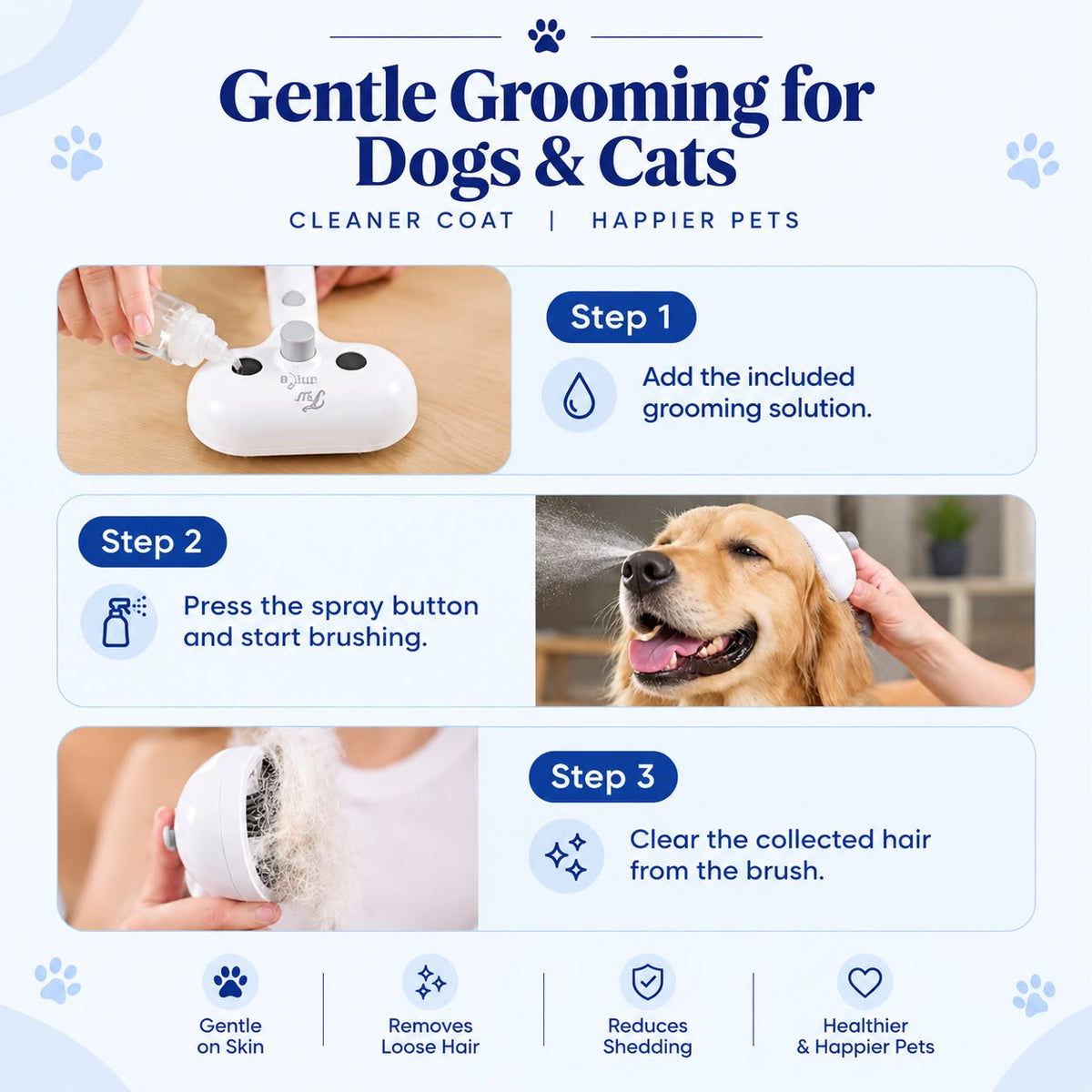 Pet Steam Brush(2 in 1)