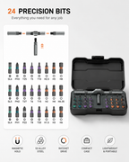 24-in-1 Multifunction Ratchet Screwdriver Set | Magnetic Bits & Mini Repair Kit