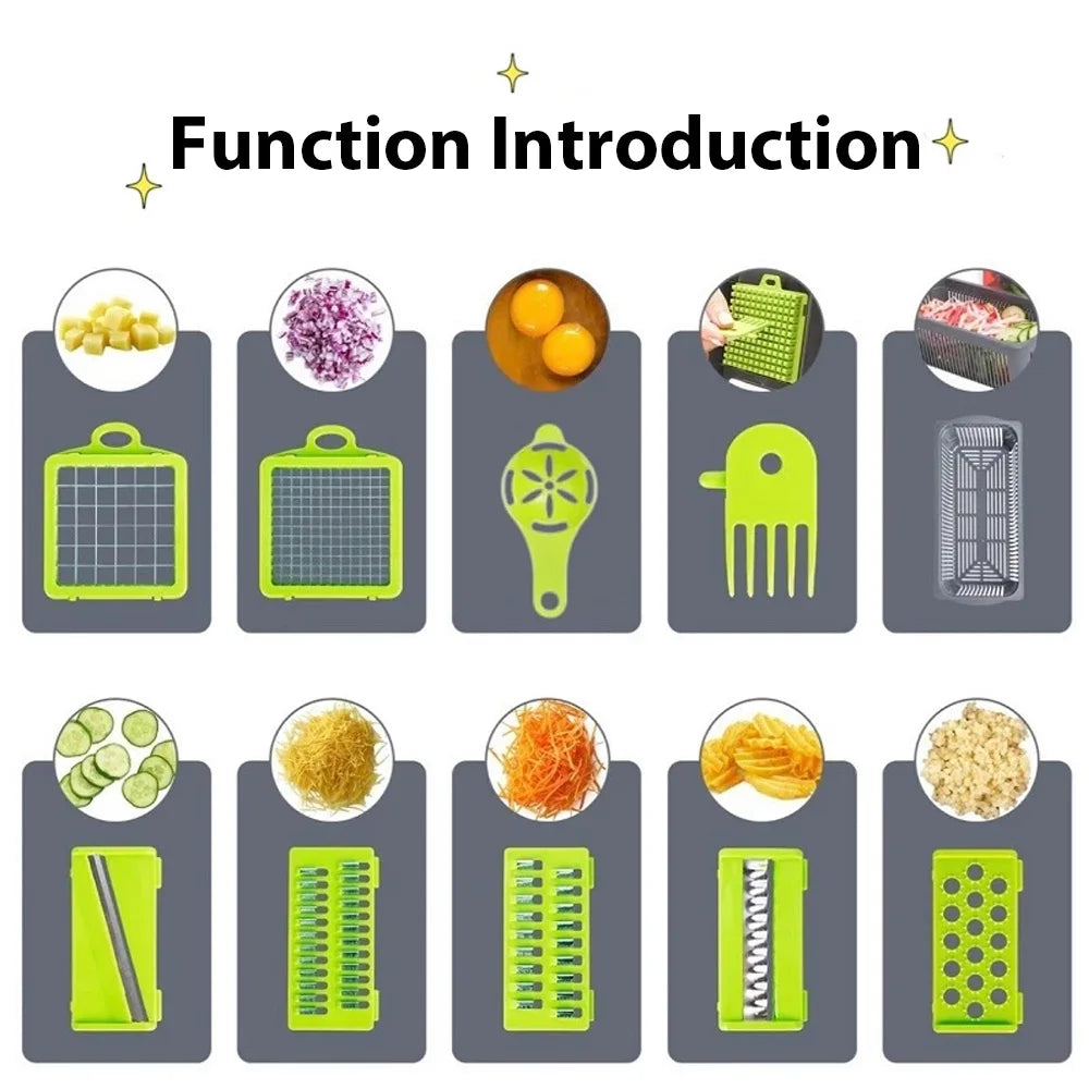 16 IN 1 Multifunctional Vegetable Chopper set