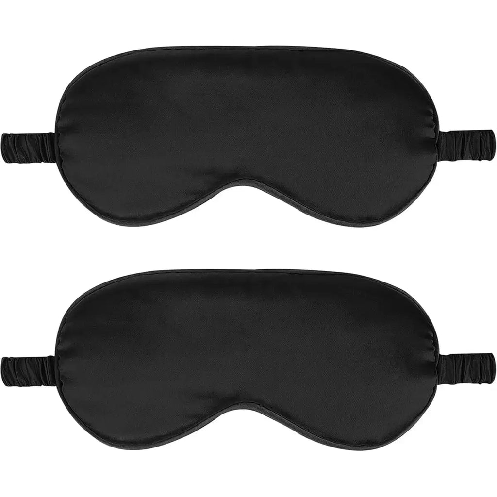 Silk Sleep Mask 2-Pack – Black Light-Blocking Eye Cover