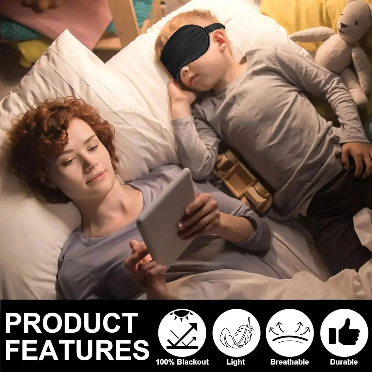 Silk Sleep Mask 2-Pack – Black Light-Blocking Eye Cover