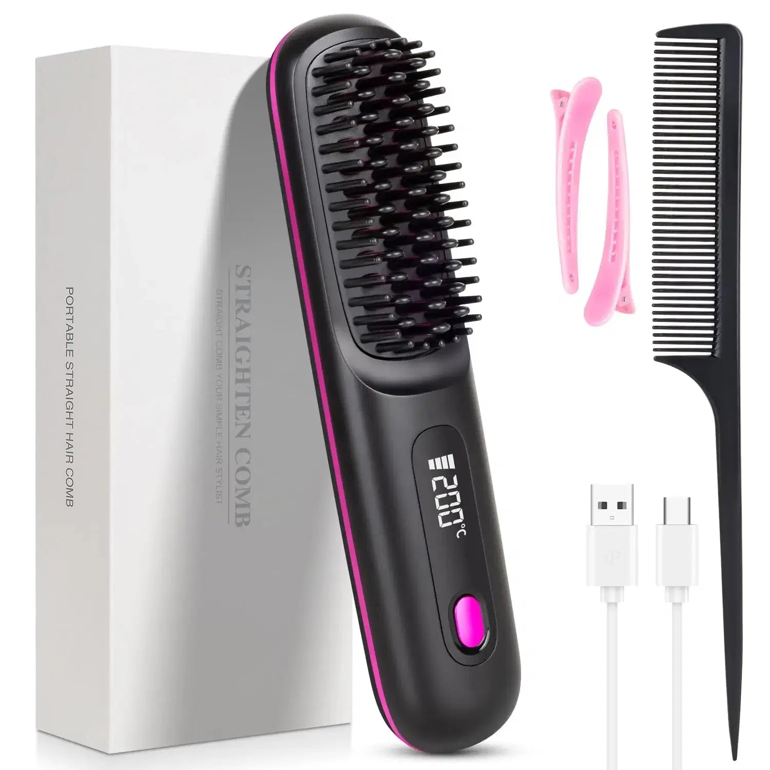 Professional Cordless Hair Straightening Brush - Multiverse store