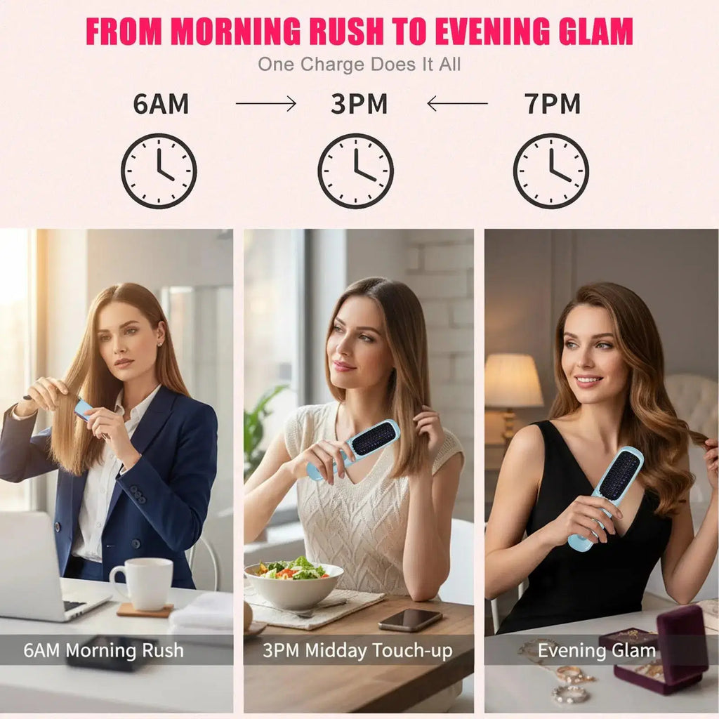 Professional Cordless Hair Straightening Brush - Multiverse store