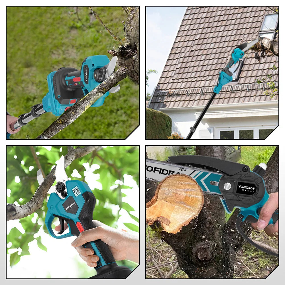 YOFIDRA Brushless Electric Chainsaw 3IN1 High Branch