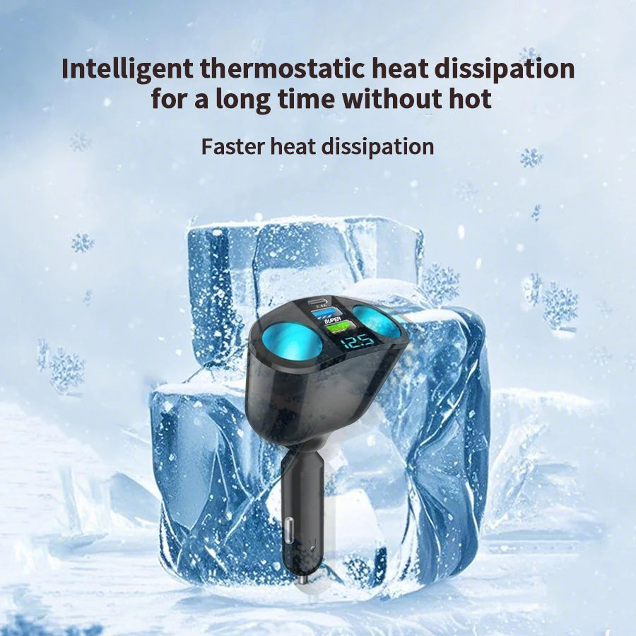 120W QC3.0 Dual USB Car Charger Adapter - Multiverse store