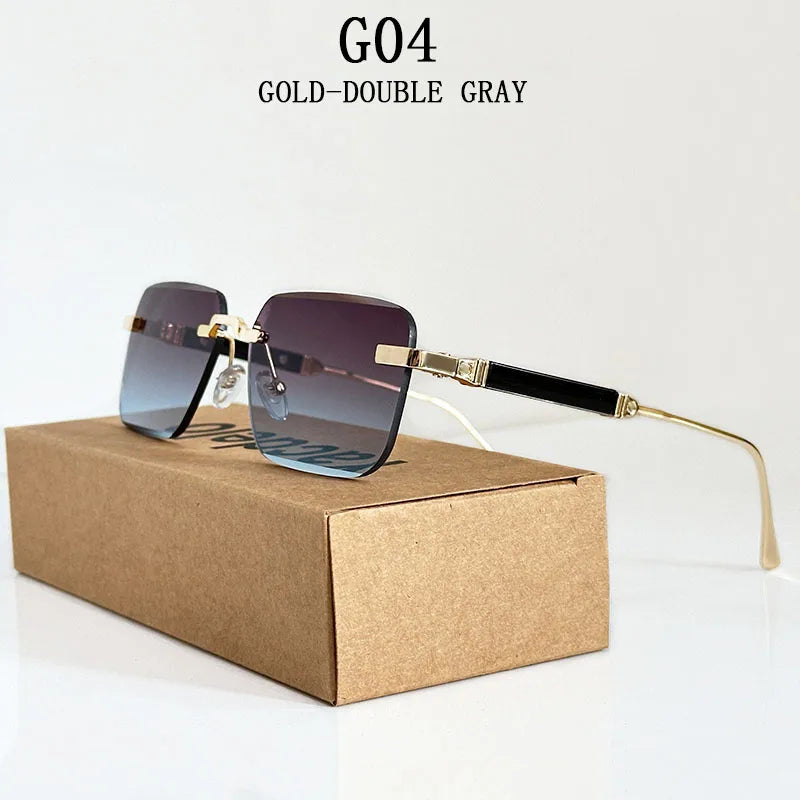New Square Sunglasses Vintage Designer for Men