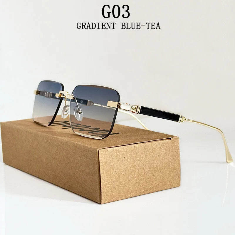 New Square Sunglasses Vintage Designer for Men
