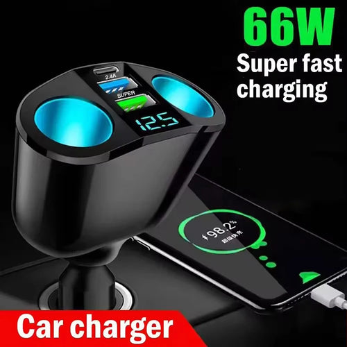 120W QC3.0 Dual USB Car Charger Adapter - Multiverse store