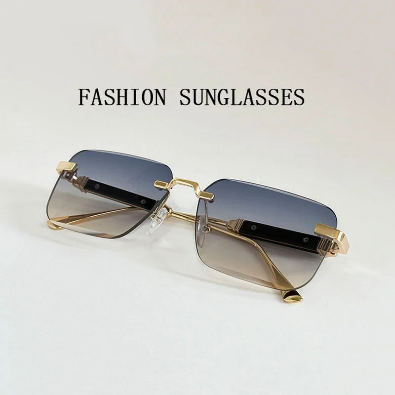 New Square Sunglasses Vintage Designer for Men