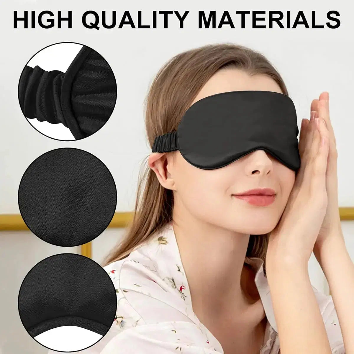 Silk Sleep Mask 2-Pack – Black Light-Blocking Eye Cover