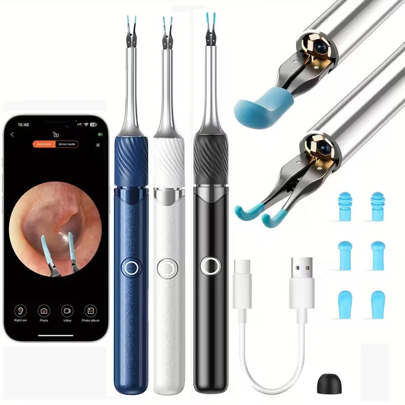 3 in 1 Wi-Fi Enabled Ear Pick Tweezers 12MP Camera Earwax Removal Tool