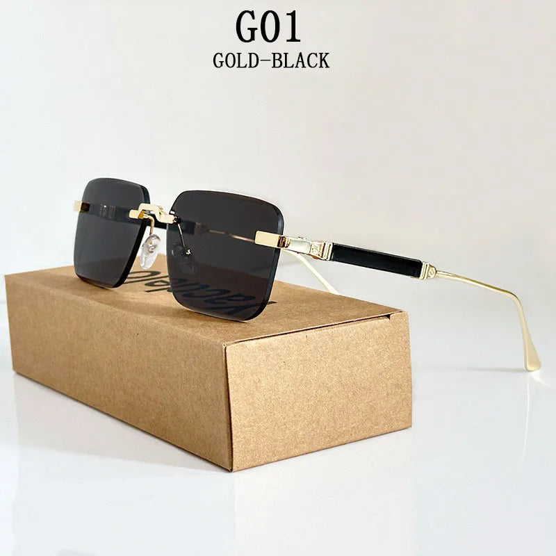 New Square Sunglasses Vintage Designer for Men