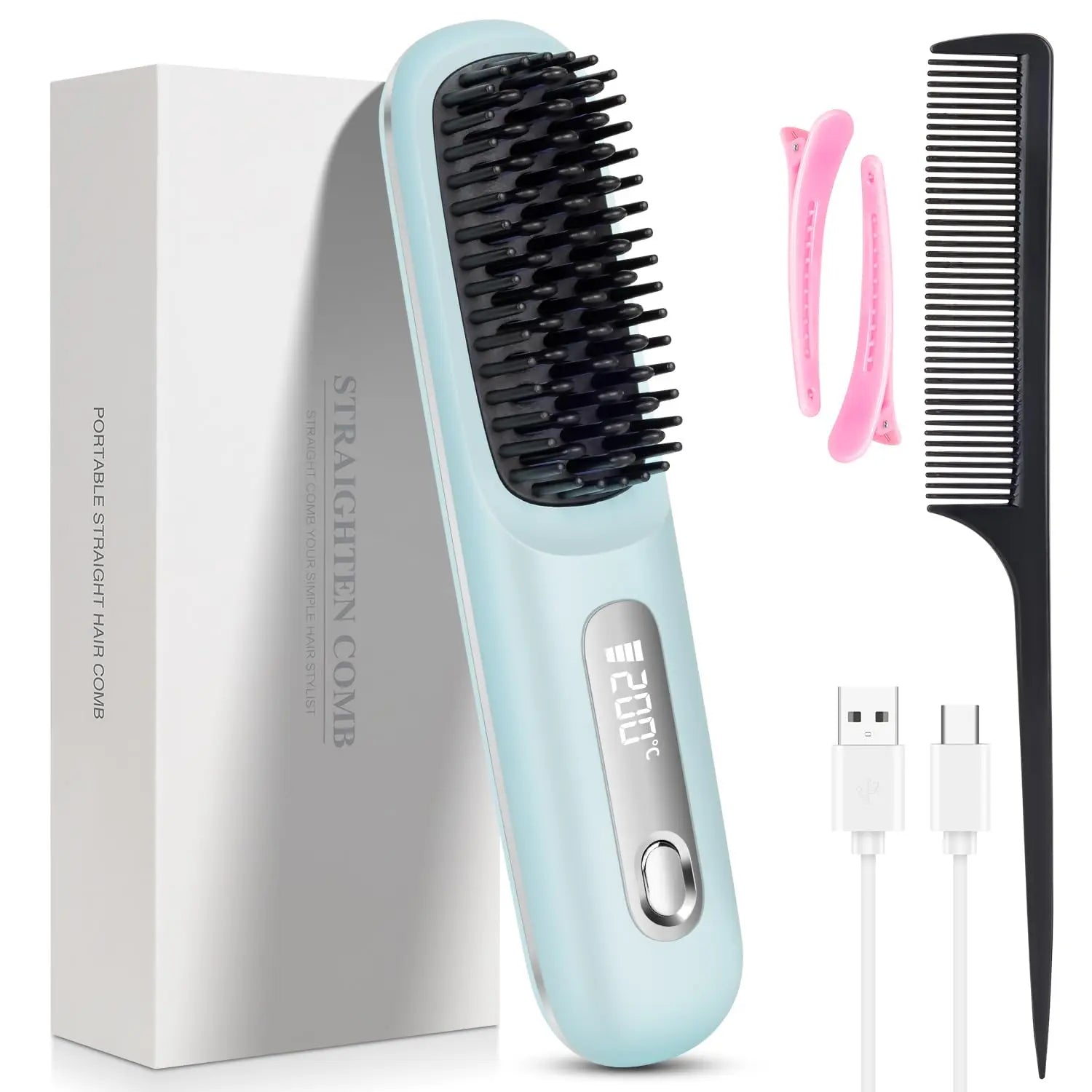 Professional Cordless Hair Straightening Brush - Multiverse store