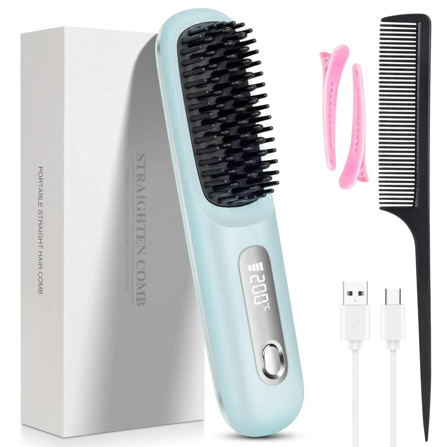 Professional Cordless Hair Straightening Brush - Multiverse store