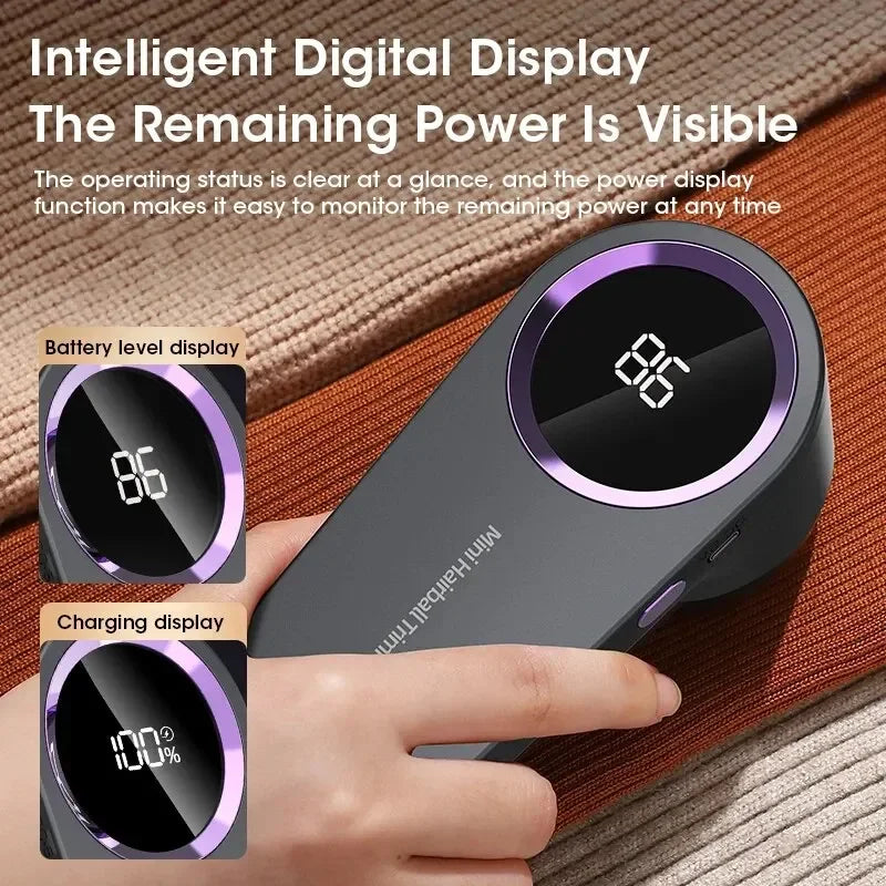 AeroLint™ Pro Electric Lint Remover | Digital Display Debobbler & Fabric Shave