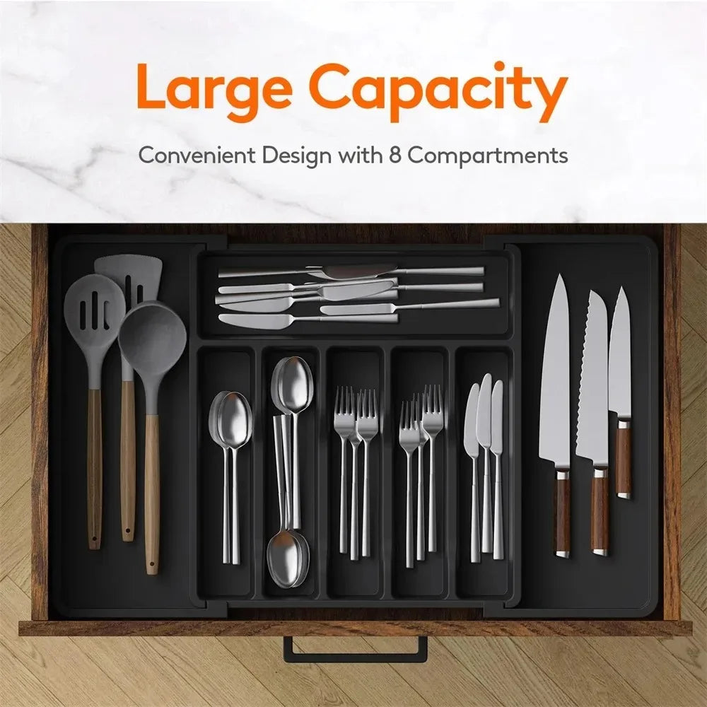 Extendable Kitchen Cutlery Storage Organizer