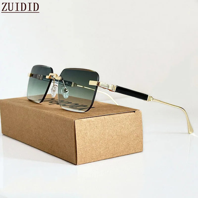 New Square Sunglasses Vintage Designer for Men