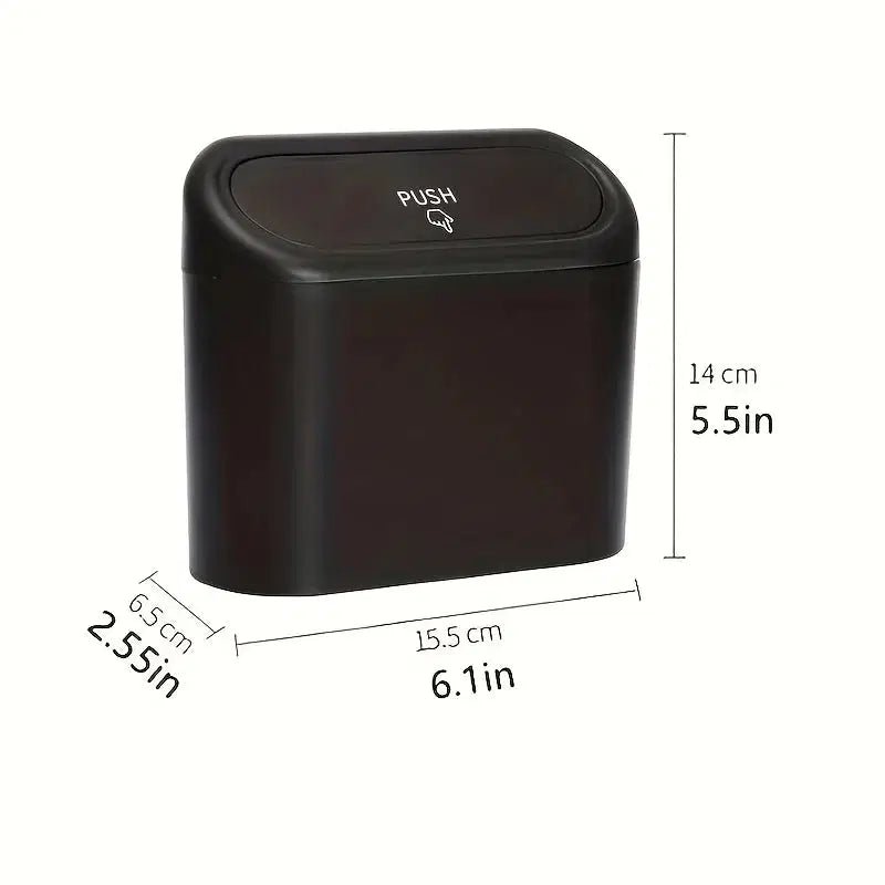 Plastic Portable Car Trash Can Bin