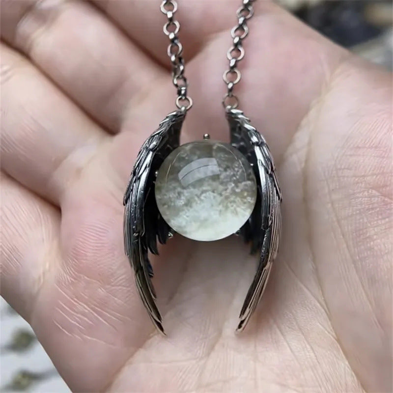 New Ghost Wings Crystal Vintage Necklace