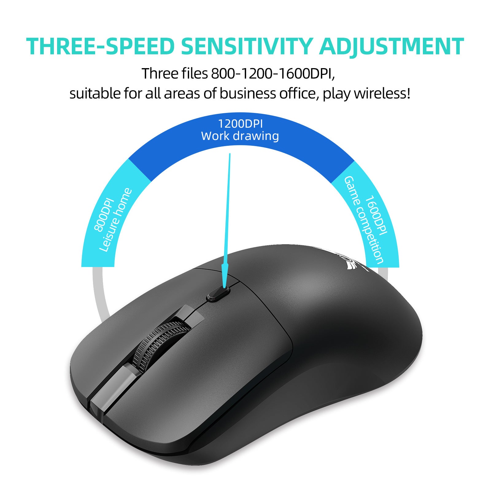 Wireless Mouse Standard Three-gear Audio Button Lightweight Wireless Mouse