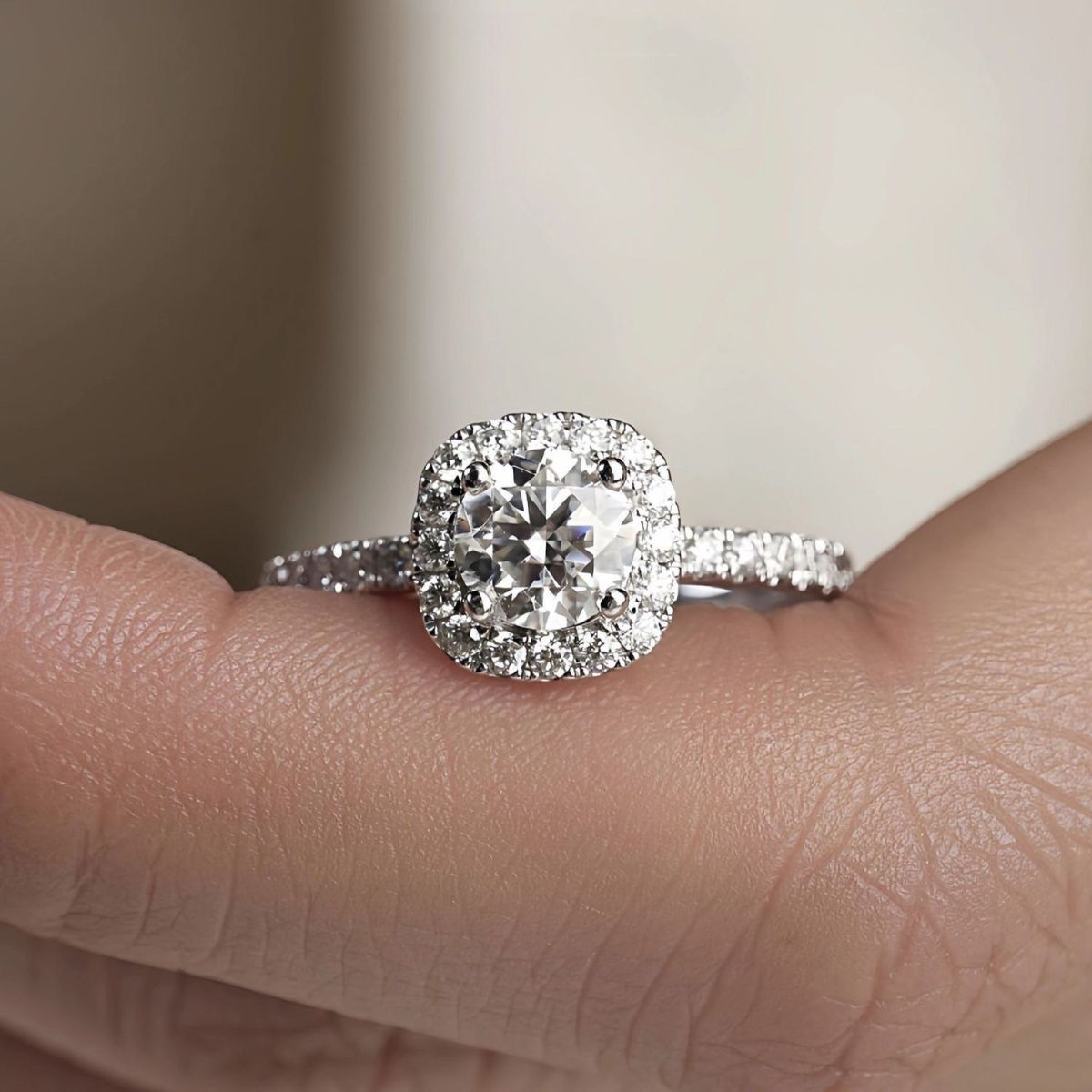 Womens Sparkling Diamond Ring