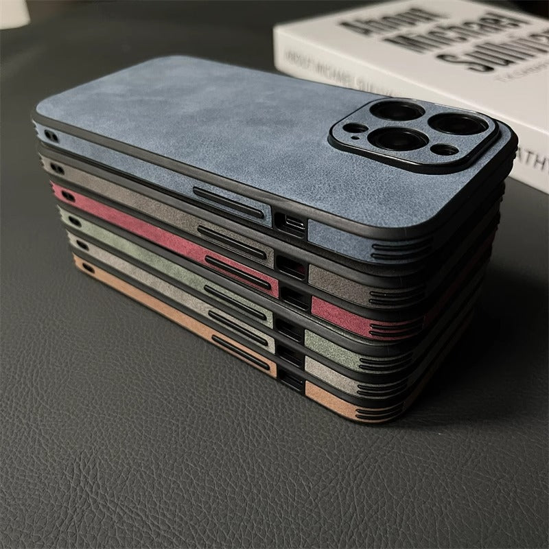 Full-edge Drop-resistant Protective Leather iPhone Case