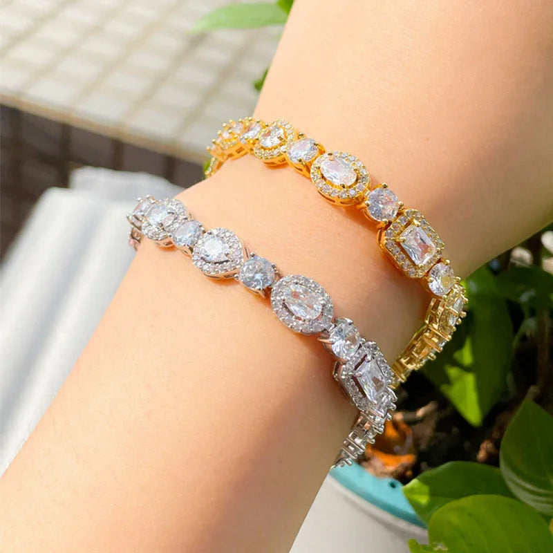 New Mingyuan Fashion Water Drop Zircon Bracelet