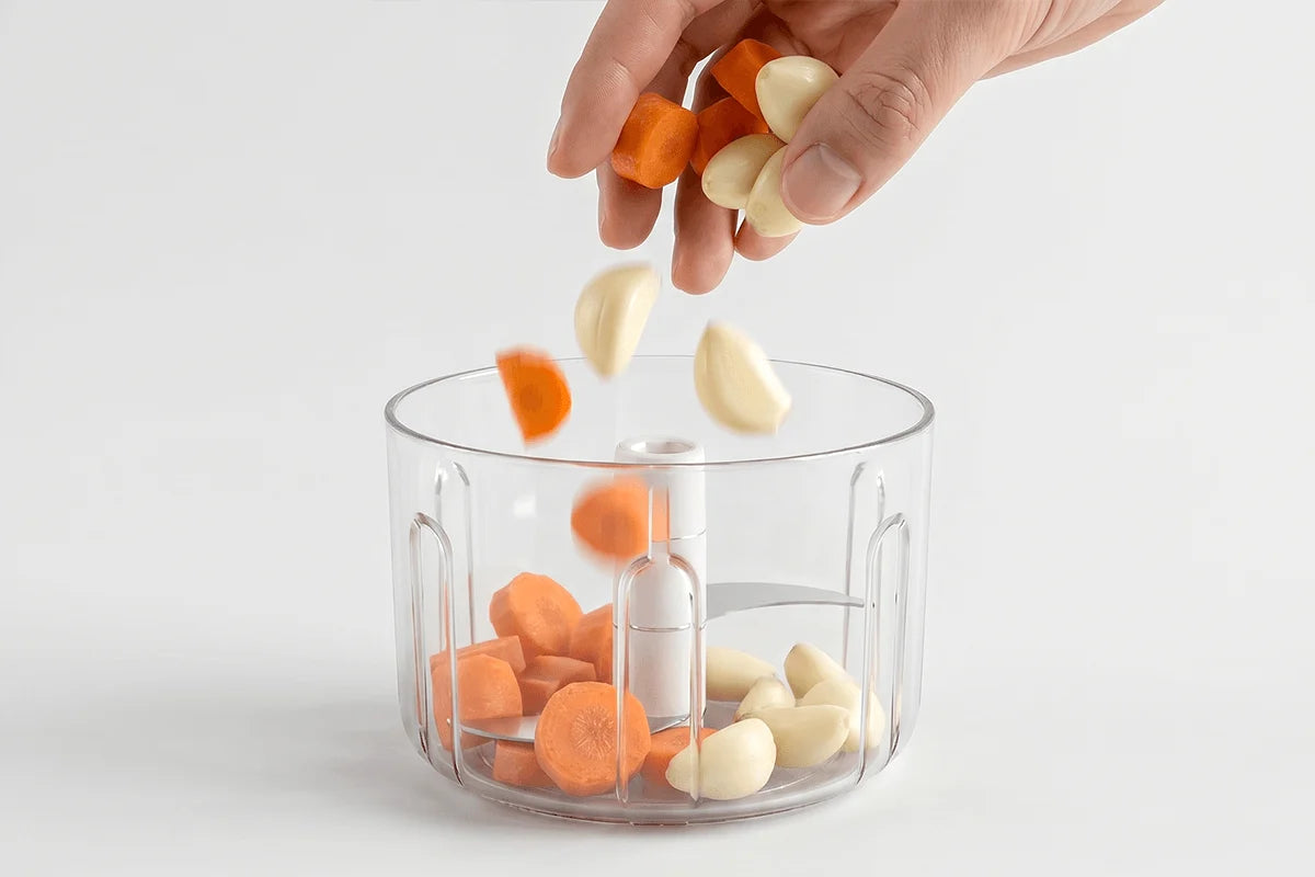 Electric Garlic & Vegetable Chopper – 260ml, USB Rechargeable