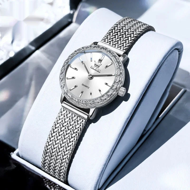 Vintage Fashion Square Quartz Watch With Rhinestones