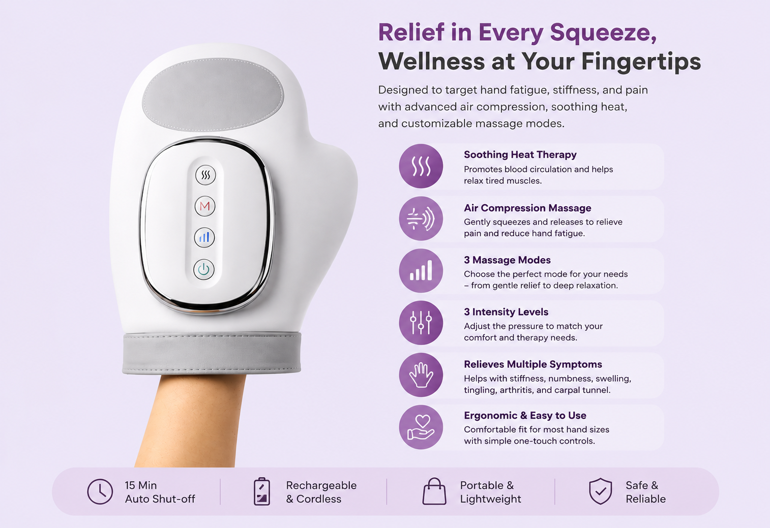 Foreverlily™ ComfortPulse Hand Massager